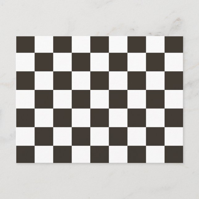 Chequered Flag (Black and White) (Chequered Patter Postcard (Front)