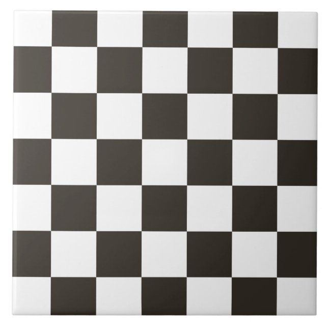 Chequered Flag (Black and White) (Chequered Patter Tile (Front)