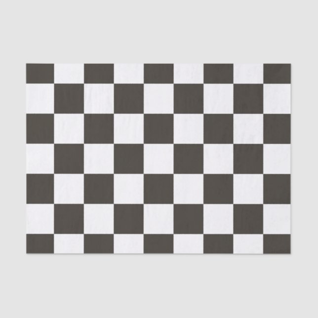 Chequered Flag (Black and White) (Chequered Patter Tissue Paper (Front)