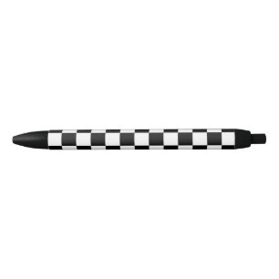 Chequered  Flag Black Ink Pen