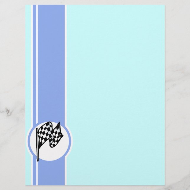 Chequered Flag; Blue (Front)