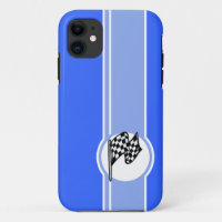 Chequered Flag; Blue