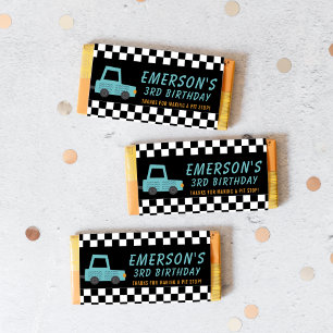 Chequered Flag Car Pitstop Candy Bar Wrapper Favou