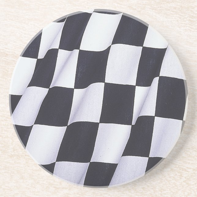 Chequered flag coaster (Front)