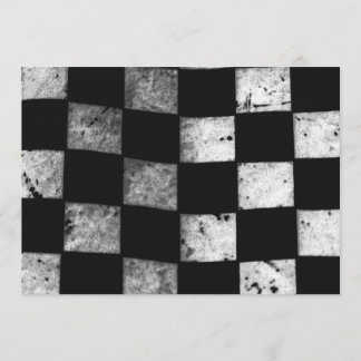 Chequered Flag Customisable Wedding Invitation