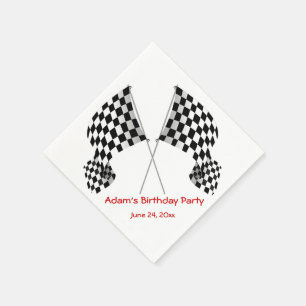 Chequered Flag Design Paper Napkins