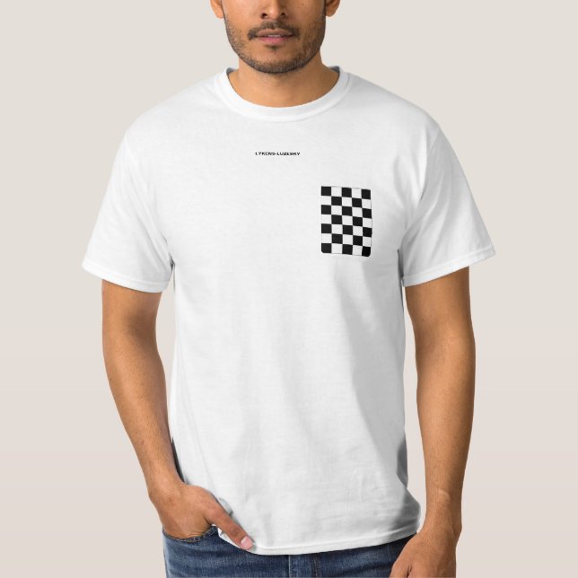 Chequered flag fake pocket T-Shirt (Front)