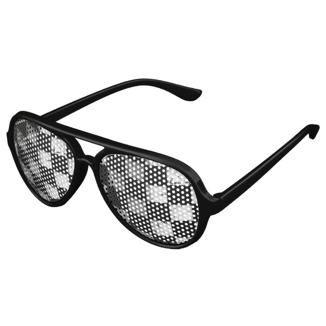 Chequered Flag Glasses (Angled)