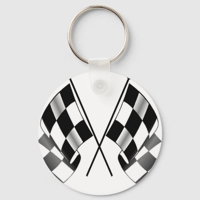 chequered flag key ring (Front)