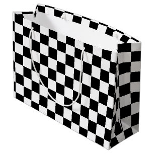 Chequered flag large gift bag
