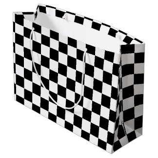 Chequered flag large gift bag