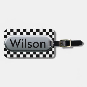 Chequered Flag Luggage Tag