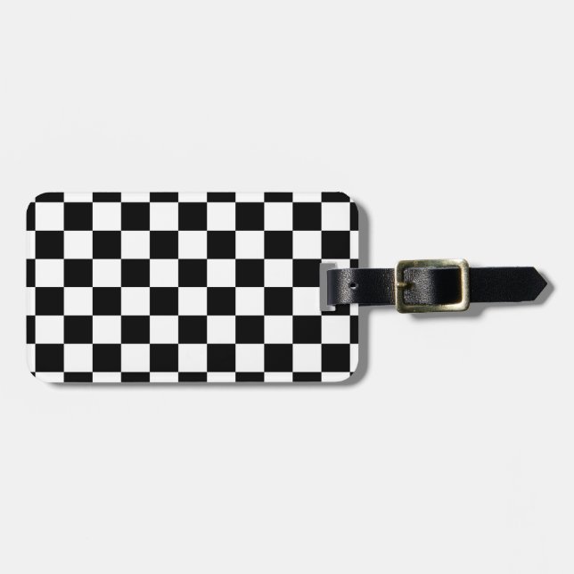 Chequered Flag Luggage Tag (Front Horizontal)
