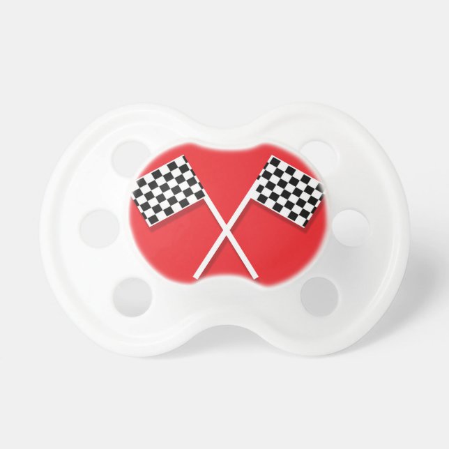 Chequered Flag Pacifier (Front)