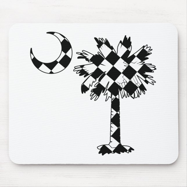 Chequered Flag Palmetto Mouse Mat (Front)