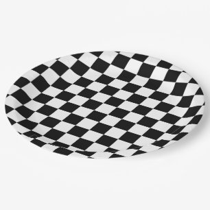 Chequered  Flag Paper Plate
