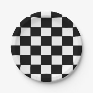 "Chequered Flag" Paper Plates
