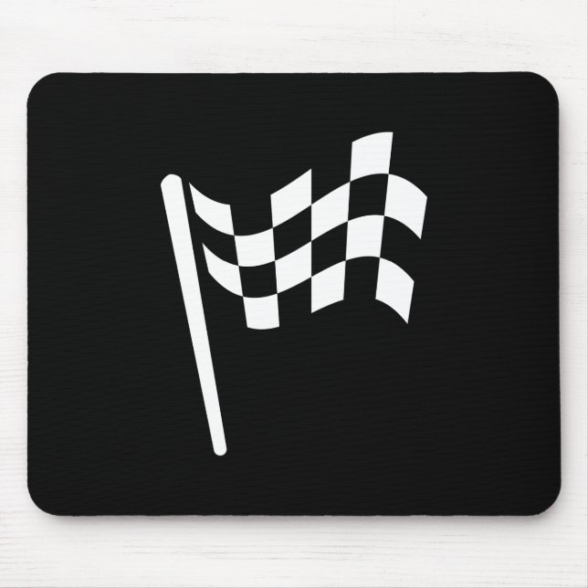 Chequered Flag Pictogram Mousepad (Front)