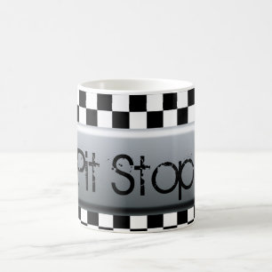 Chequered Flag Pit Stop Coffee Mug