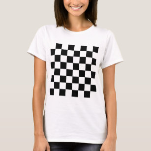 black and white checkered t shirt women's