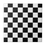 Chequered Flag Racing Chess Checkers Chessboard Tile<br><div class="desc">Chequered Flag Racing Design Chess Checkers Chequerboard Squares Car Floor Mat.  Classic chequered flag race winner's black and white mosaic tile pattern driver, chequered, squares, mosaic, racing, winner, chess, chequerboard, checkers, black, white</div>