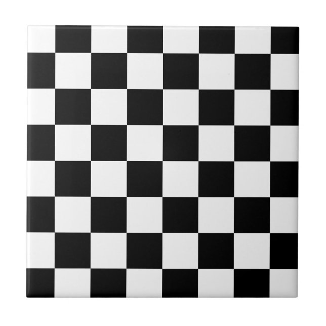 Chequered Flag Racing Chess Checkers Chessboard Tile (Front)