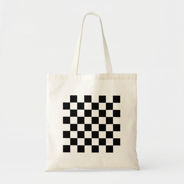 Chequered Flag Racing Chess Checkers Chessboard Tote Bag (Front)