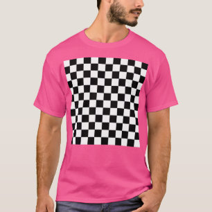 Chequered Flag Racing Design Chess Checkers Checke T-Shirt