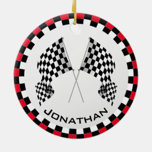Chequered Flag Racing Design Ornament