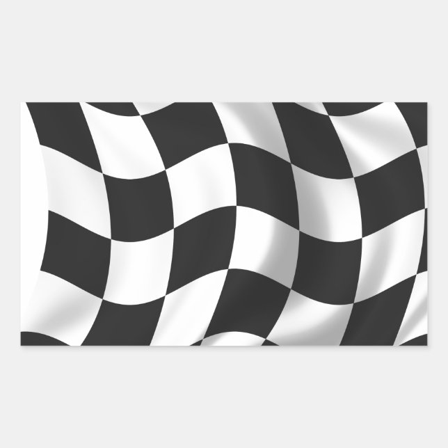 Chequered Flag - Racing Flag Rectangular Sticker (Front)