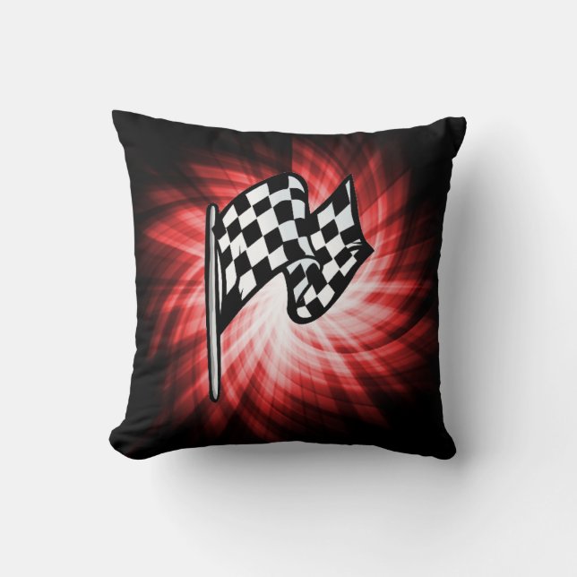 Chequered Flag; red Cushion (Front)