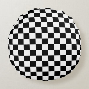 Chequered Flag Round Cushion