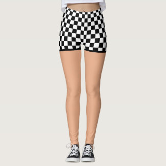 Chequered Flag Shorts - Light Leggings