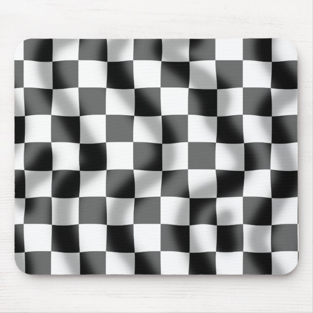 Chequered Flag Slight Ripple Mouse Mat (Front)