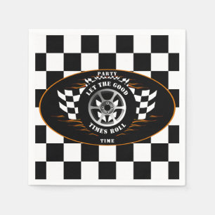 Chequered Flag Sports Car Racing Party Supplies Napkin