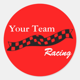 Chequered Flag Swoop Race Team Sticker