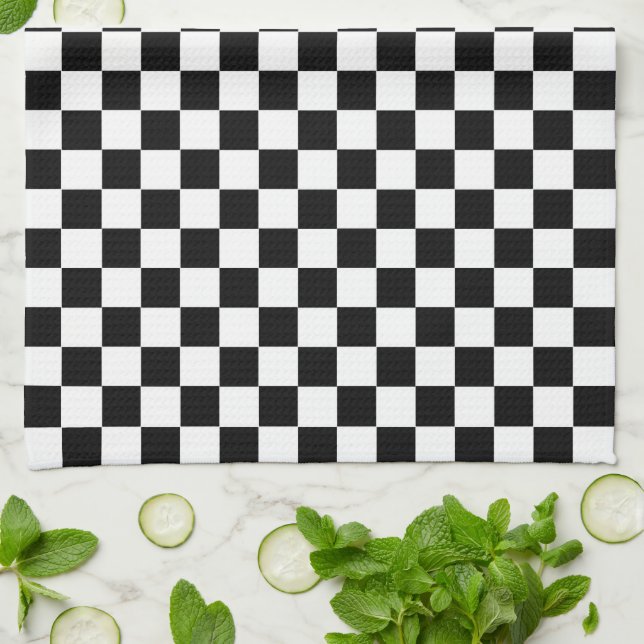 Chequered Flag Tea Towel (Folded)