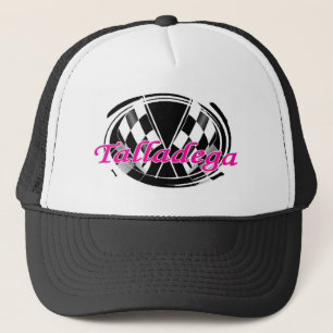 chequered flag trucker hat