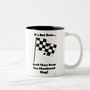 chequered flag Two-Tone coffee mug