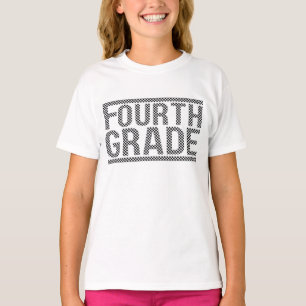 Chequered Fourth Grade Shirt, Fourth Grade Teacher T-Shirt