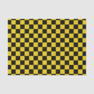 Chequered Gold and Black Tissue Paper