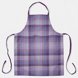 Chequered Grape Lavender Magenta Blue Purple Apron