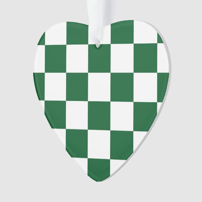 Chequered Green and White Ornament (Front)