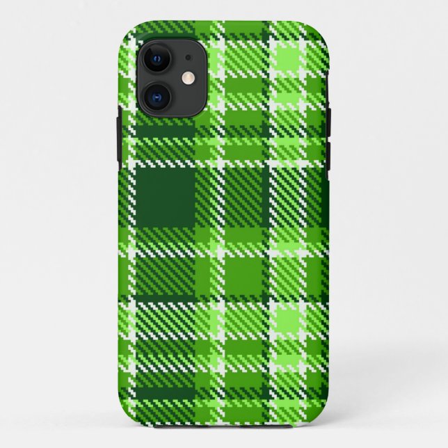 Chequered Green Colour Pattern Case-Mate iPhone Case (Back)