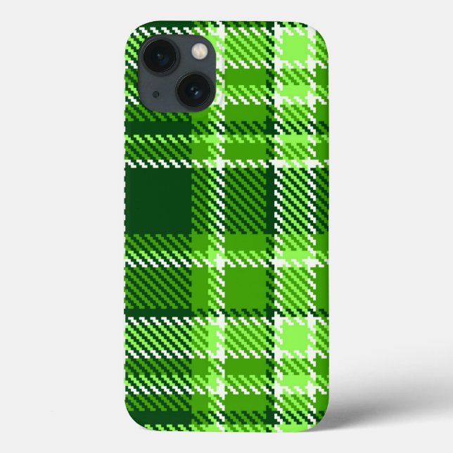 Chequered Green Colour Pattern Case-Mate iPhone Case (Back)