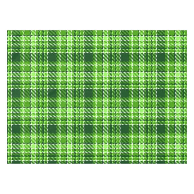 Chequered Green Colour Pattern Tablecloth (Front (Horizontal))