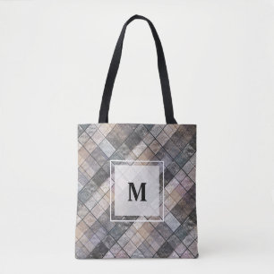 Chequered grey . tote bag