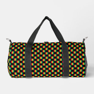 Chequered Guinea Flag Pattern Duffle Bag