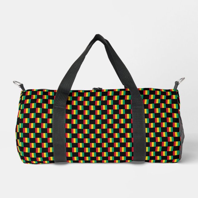 Chequered Guinea Flag Pattern  Duffle Bag (Front)