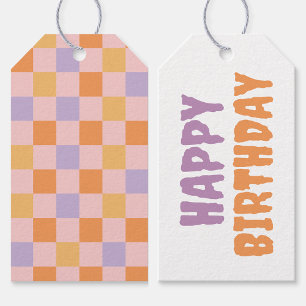 Chequered Halloween  Gift Tags